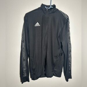 Adidas Athletic Jacket with  “The Brand With The 3 Stripes” sleeve